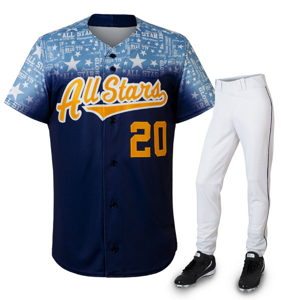 Men Baseball Uniforms Sublimation Top Quality