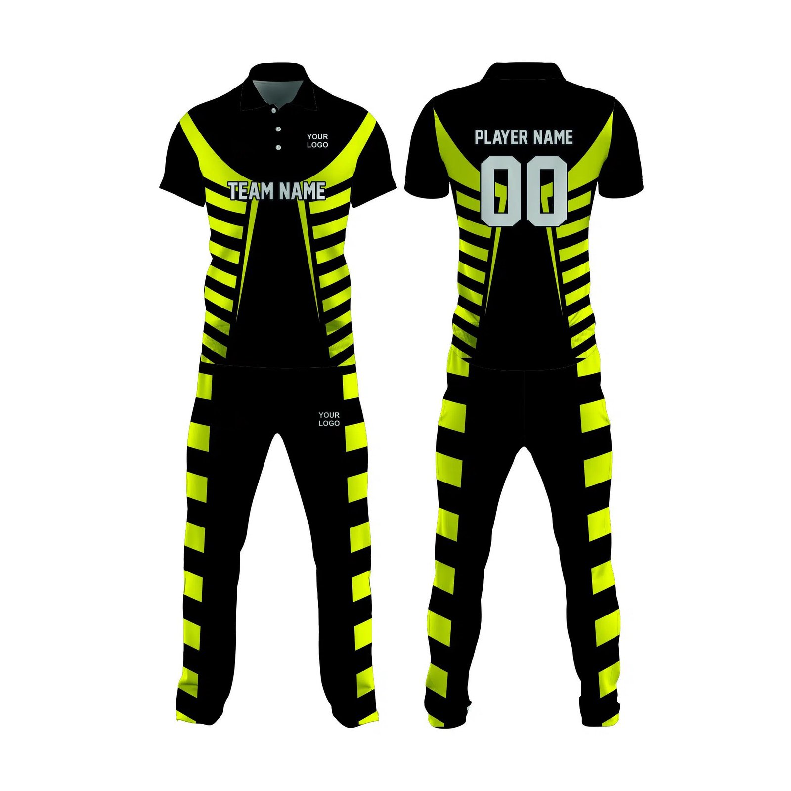 Black and Yellow Cricket Uniform
