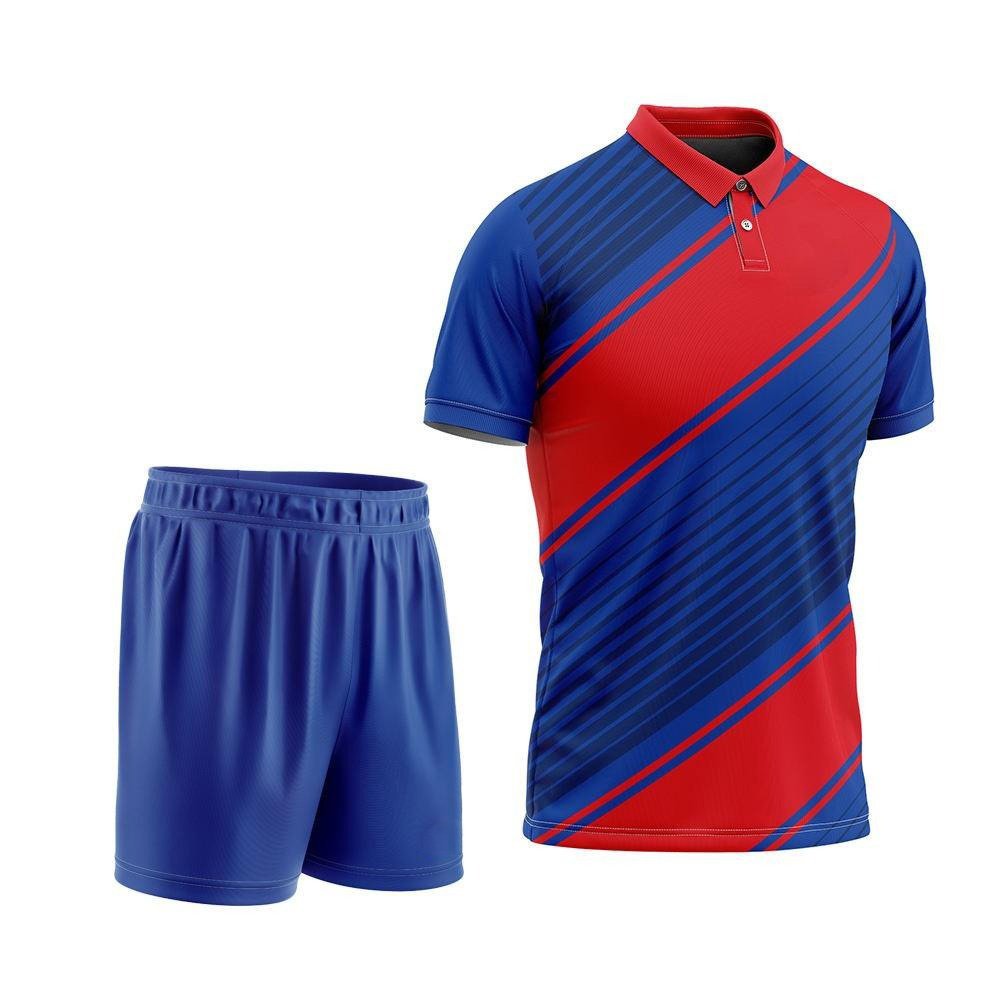 Blue and Red Badminton Uniform