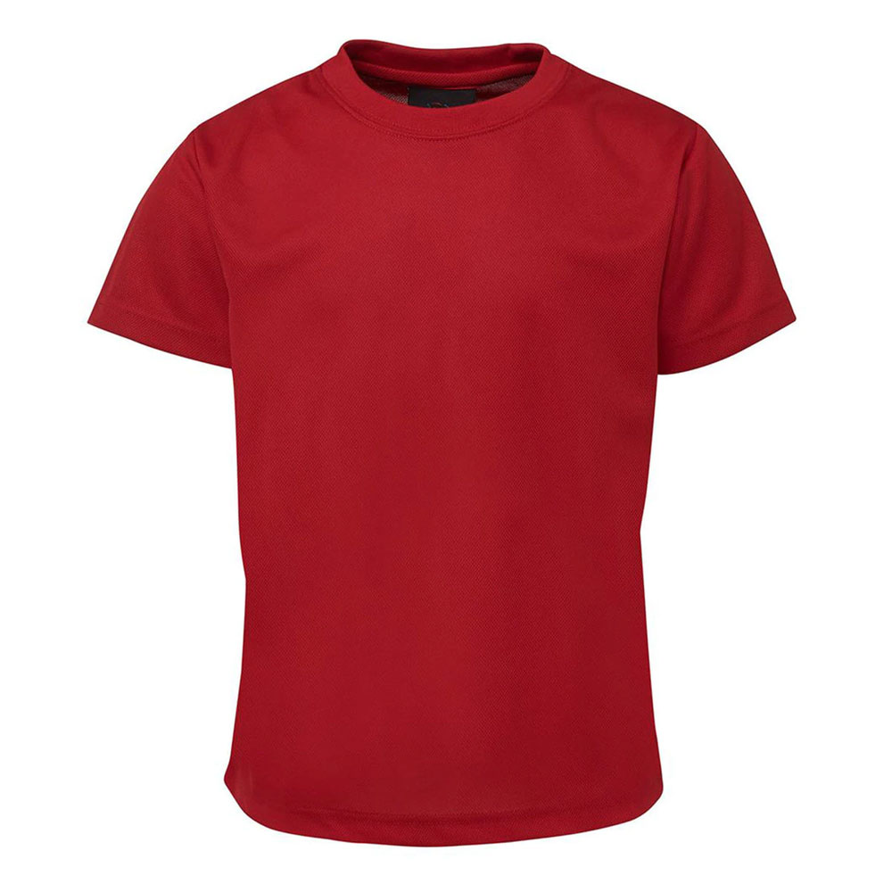 Red Quick Dry Poly Sports T-Shirt For Men