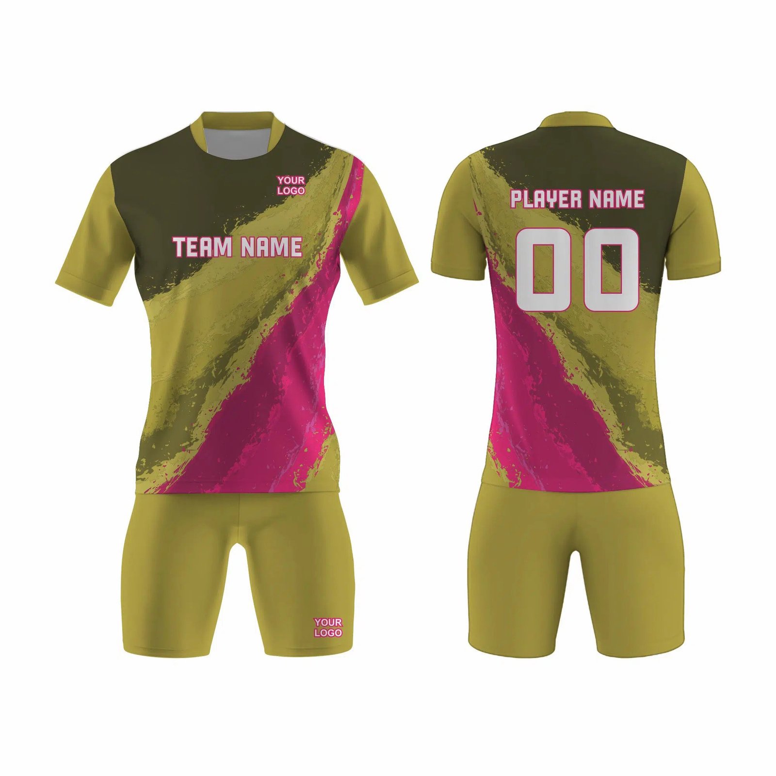 Tan and Pink Tennis Uniform