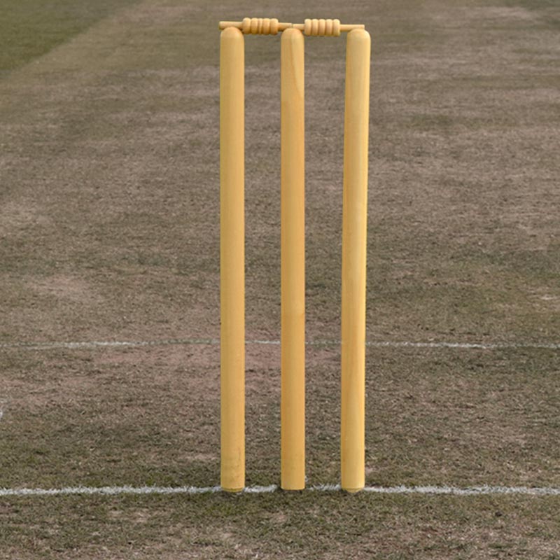 ME Wooden Cricket Wickets (3 Stumps with 2 Bails)