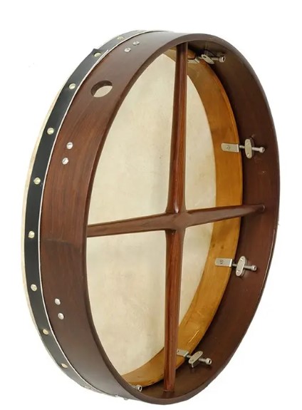 Bodhran (Non Tunable), Irish Bodhran Drum with Thick White Goat Skin (Non Tunable)