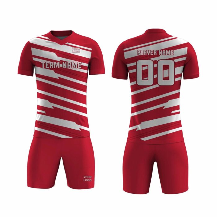 Red and White Badminton Uniform